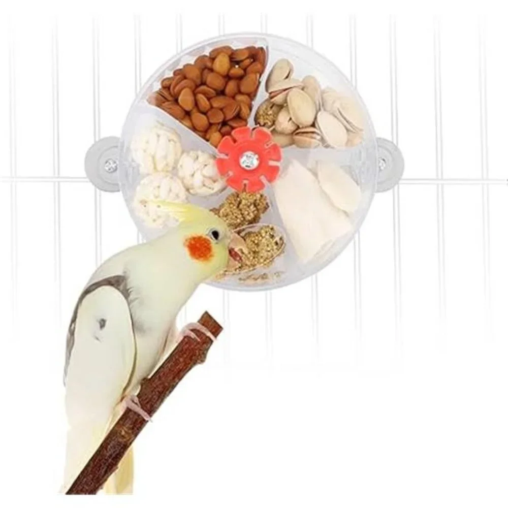 Bird Creative Foraging System Wheel Seed Food Ball Rotate TrainingToy for Parrot